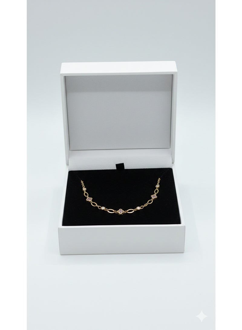 WARD Elegant Anti-Tarnish Gold Plated Stainless Steel Anklet, High-Polish - Image 4